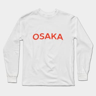 Osaka City Typography Long Sleeve T-Shirt